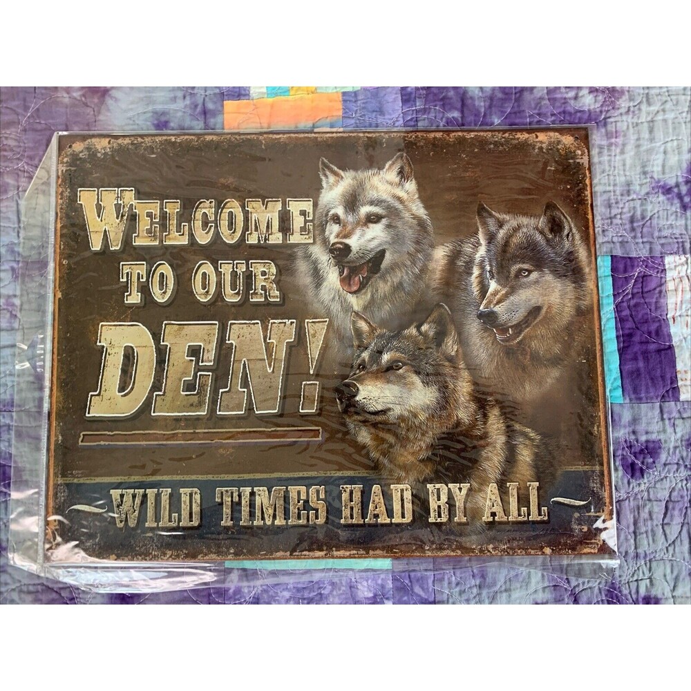 Welcome To Our Den Metal Tin Sign 16x12.5 Garage Home Bar Wall Shop Cabin Decor